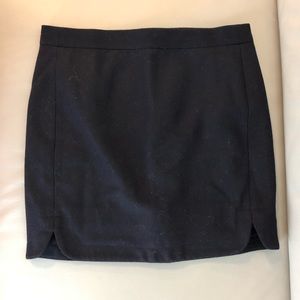 J. Crew Wool Mini Skirt Navy Blue Warm Skirt For Winter